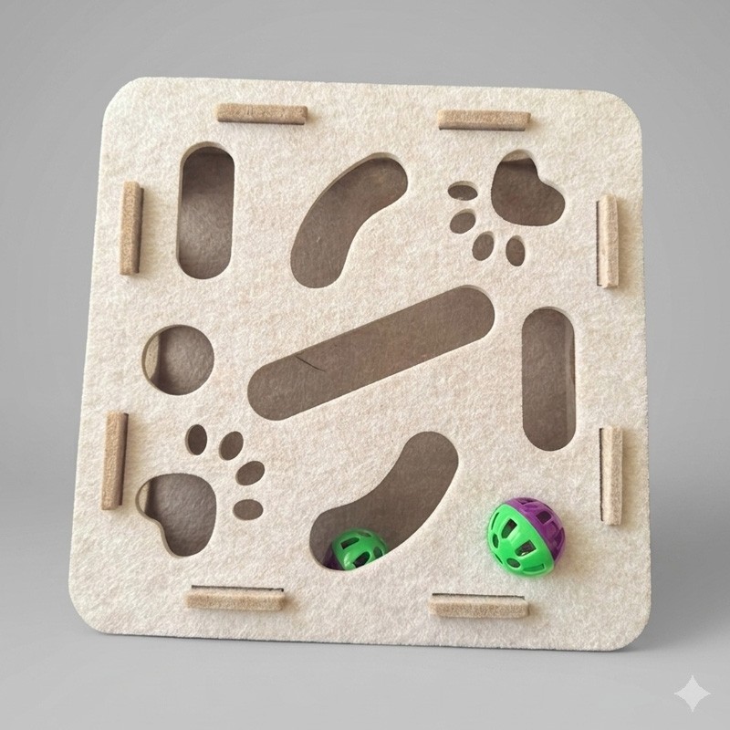 Jouet interactif avec 2 balles pour chat