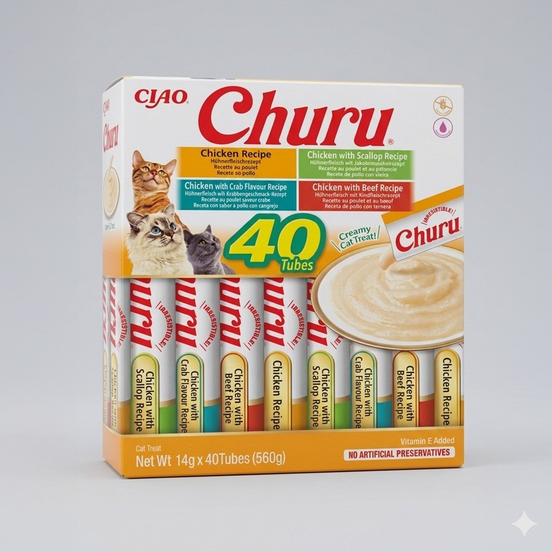 40 FRIANDISES CHAT au poulet - 40 sachets individuels