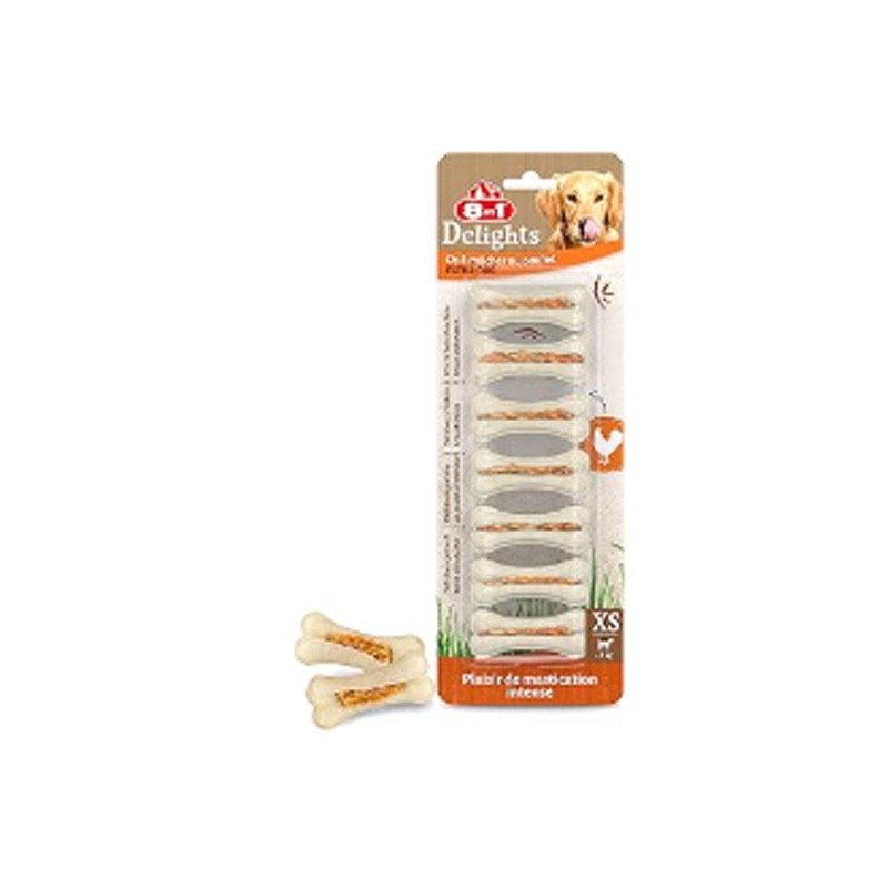 Os à mâcher pour chien garnis de poulet