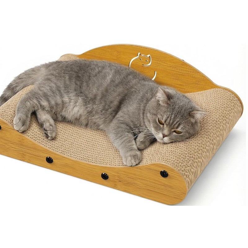 Griffoir pour chat - canapé moderne en carton ondulé renforcé