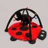 chat jouet tapis coccinelle interactive