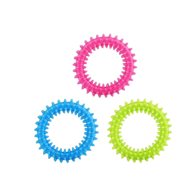 circulaire de 9,5 cm x 9,5 cm - rose - bleu - vert