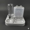 Distributebuteur eau - croquettes gris clair en plastique